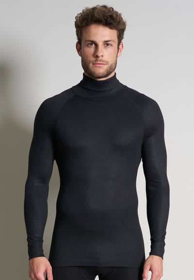 CECEBA Thermo Sport Unisex Ondershirt met col - Zwart