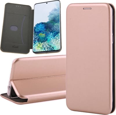 Hoesje geschikt voor Samsung Galaxy S20 Plus - Book Case Kunstleer ThinShield Roségoud
