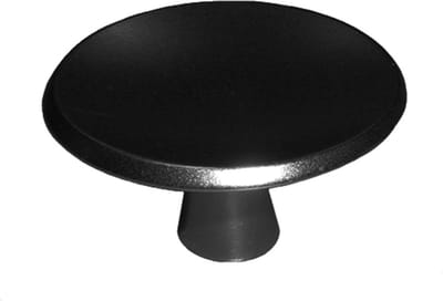 Hermeta KNOP ROND 40MM + BOUT M4 ZWART (3753-70)