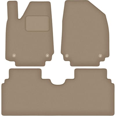 Wielganizator WLG-CARLUX - Velours Autovloermatten - Beige - Hyundai Ioniq 6 (2022-) - Volledig Aangepast