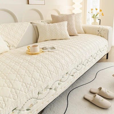Katoen Gewassen Geborduurd Bankkussen Antislip Universeel voor Alle Seizoenen Zitkussen Pure Kleur Huidvriendelijke Bankhoes 70x70cm 1pcs