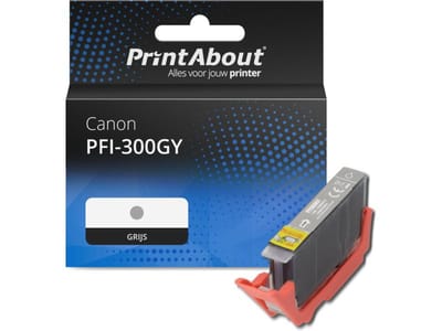 PrintAbout huismerk Inktcartridge PFI-300GY Grijs Geschikt voor Canon