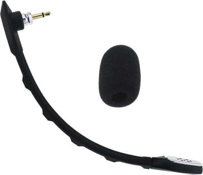 Vervangbare Detachable Microfoon voor Gaming Headsets met 3.5mm Aansluiting, 16cm Lengte, Inclusief Windscherm en Foam Cover, Zwart