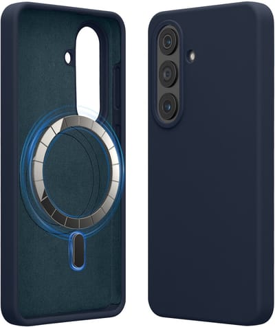 kwmobile telefoonhoesje geschikt voor Samsung Galaxy S26 - Hoesje met magneet compatibel met MagSafe - Smartphone case in marineblauw