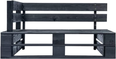 Palletbank Tuin - Houten bank - Ontspannen buiten - Geïmpregneerd grenenhout - 110 x 65 cm - Zwart