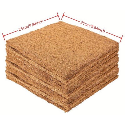 46 Stuks Milieuvriendelijke Kokosvezel Palmpitvezel Kippennesten - Herbruikbare Kippen Bodembedekking Matten Voor Legkippenhok (Coconut,4pcs) kokosnoot