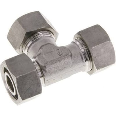 18L RVS L-vorm Snijringkoppeling Draaidoorvoer 315bar Verstelbaar ISO 8434-1