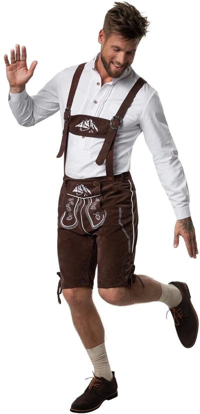 dressforfun - Lederhose Vogelzang S - verkleedkleding kostuum halloween verkleden feestkleding carnavalskleding carnaval feestkledij partykleding - 302825