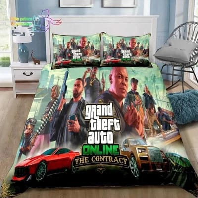 3D Print Grand Theft Auto GTA Game Gamer Beddengoed Set Eenpersoons Twin Volledig Queen King Size Bedset Aldult Kind Slaapkamer EU Double 200x200cm