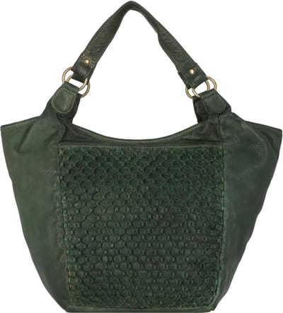 Greenland Nature Femi & Nine Schoudertas Leder 38 cm - Dames - green