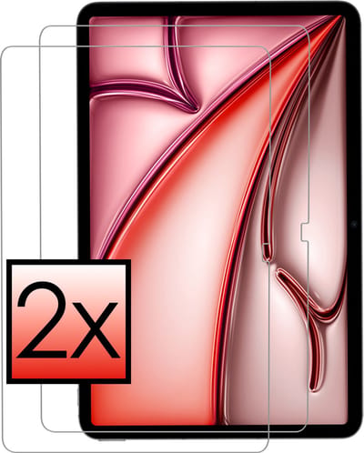 Screenprotector - 2 Stuks - Geschikt voor Apple iPad Air (2024/2025/2026) - 11 inch - Extra Sterk - Beschermglas - Gehard Glas - Tempered Glass - Screen Protector - Bescherm Cover