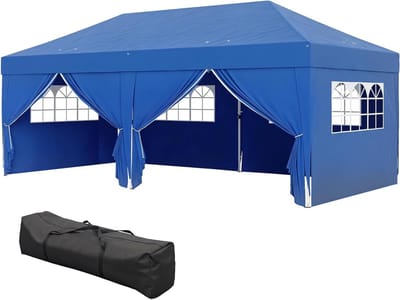 Opvouwbaar Tuinpaviljoen 3x6m - Ideaal voor Buitenevenementen, Waterdicht en UV-beschermd met Zijwanden en Transporttas