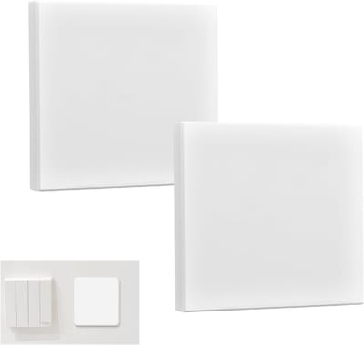 Set van 2 Flush Mount Stopcontactcovers 8.6×8.6cm - Witte Blindcovers voor Ongebruikte Stopcontacten en Schakelaars, Ideaal voor Veiligheid en Esthetiek