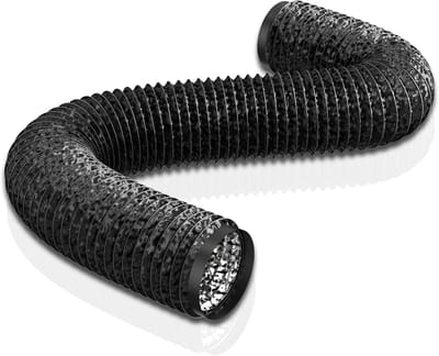 Zwarte pvc-afvoerslang, 100 mm, 6 meter ventilatieslang voor mobiele airconditioning, droger, afvoerventilator, afzuigkap, ventilatiesysteem