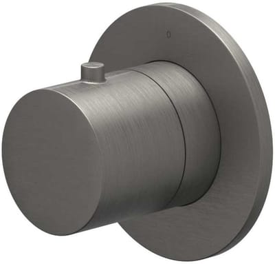 IVY Bond Symmetry Afbouwdeel voor Flow-Through Stopkraan met Rond Rozet - Geborsteld Metal Black PVD
