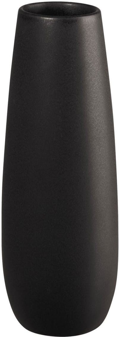 ASA Selection ease Vaas Black Iron, bloemenvaas, tafelvaas, decoratieve vaas, aardewerk, matzwart, H 25 cm, 91031174