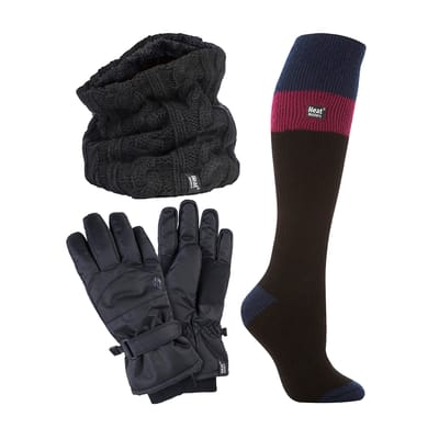 Dames Ski Set Nekwarmer Handschoenen & Thermische Skisokken Winterkleding