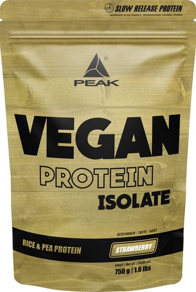 Peak Vegan Protein Isolate (750g) Strawberry - Eiwitten - Veganistisch eiwit
