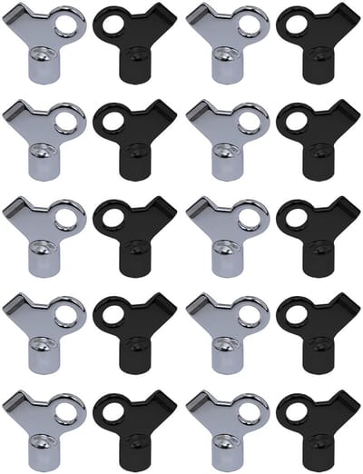 Dailygoods- Radiatorventielsleutel 20 Stuks - Zinklegering - Radiatorontluchtingssleutel - Duurzaam - Handzaam - Efficiënte Luchtafgifte - Ontluchtingssleutel