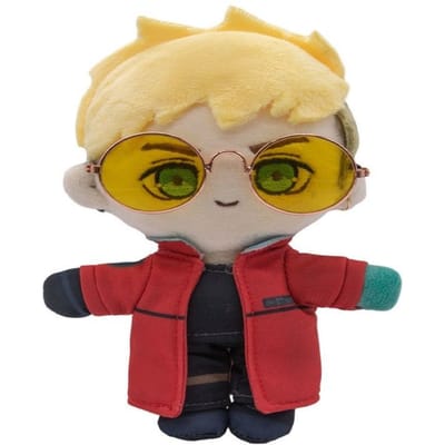 20cm Anime Trigun Tentoonstelling Rond Vash The Stampede Pluche Pop Schattig Knappe Anime Periferie Knuffels Kinderen Vakantiecadeaus