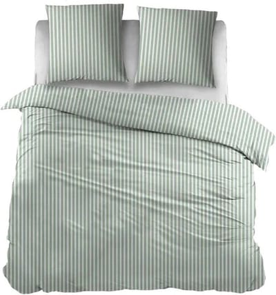 Sleepnight Dekbedovertrek Katoen Carine Green - 140 x 200/220 cm + 1 kussensloop - [Groen]