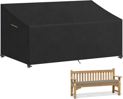 Famanu - Tuinbankhoezen voor buiten, waterdicht, 3-4-zits, liefdesstoel, anti-uv, 190 x 80 x 63/89 cm