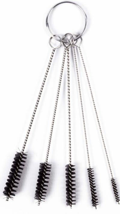 S4D® - Mini Reinigingsborstels – Set van 5 – Ragers voor Moeilijk Bereikbare Plekken – Nylon Borsteltjes – Schoonmaken van Buizen, Nozzles & Kleine Openingen