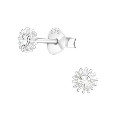 Aramat Jewels | Oorbellen | Zilveren Kristal Kinder Oorbellen | | | |4mm | Zilver | Kinderen, Volwassenen | Verkleurd niet