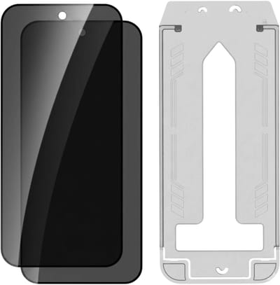 3mk, Screenprotector Gehard Glas geschikt voor Galaxy S25 Plus / S24 Plus Anti-spy, Transparant zwart