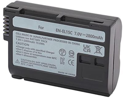 Oplaadbare Batterij voor Digitale Camera's 2800mAh - Vervangende Batterij voor Z5, Z6, Z7, D7200, D850 en meer