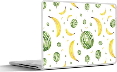 Laptop sticker - 13.3 inch - Bananen - Meloenen - Sjablonen - 31x22,5cm - Laptopstickers - Laptop skin - Cover