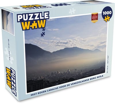 Puzzel Mist boven Caracas voor de Venezolaanse berg Avila - Legpuzzel - Puzzel 1000 stukjes volwassenen