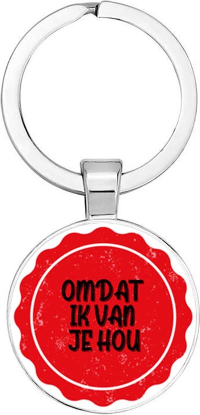 Akyol - Omdat ik van je hou Sleutelhanger - liefde - vriend/vriendin - valentijnsdag - cadeautje voor vriend/vriendin - verjaardagscadeau - cadeau - kado - gift - geschenk - 2,5 x 2,5 CM