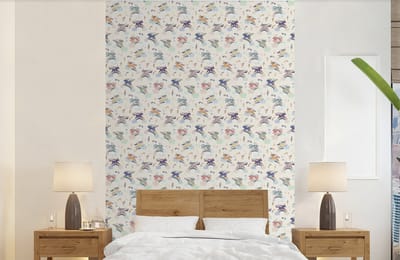Behang - Fotobehang Unicorn - Regenboog - Patronen - Breedte 140 cm x hoogte 220 cm
