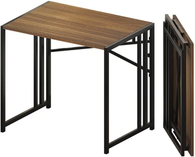 Dailygoods- Bureau Opklapbaar 83 cm - Inklapbaar Bureau - Gamingbureau - Schrijftafel - Campingbureau - Houten/Metalen Frame - Ruimtebesparend - Opklaptafel