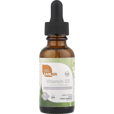 Zahler, Vitamine D3, Formule D3 Avancée, 125 mcg (5 000 UI), 1 fl oz (30 ml)