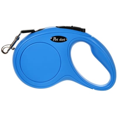 Laisse pour chien rétractable 3M 5M Laisse solide pour animaux de compagnie Sangle extensible automatique Pour chiens de petite et moyenne taille Accessoires Corde de laisse pour chiot (Blue,5M (16 FT)) bleu