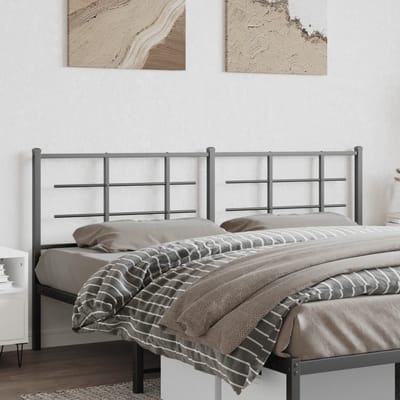 vidaXL Vervangend hoofdbord 180 cm metaal zwart