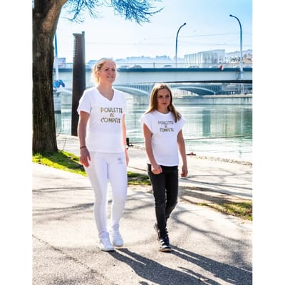 Meisjes-T-shirt Les Poulettes Fitness Family