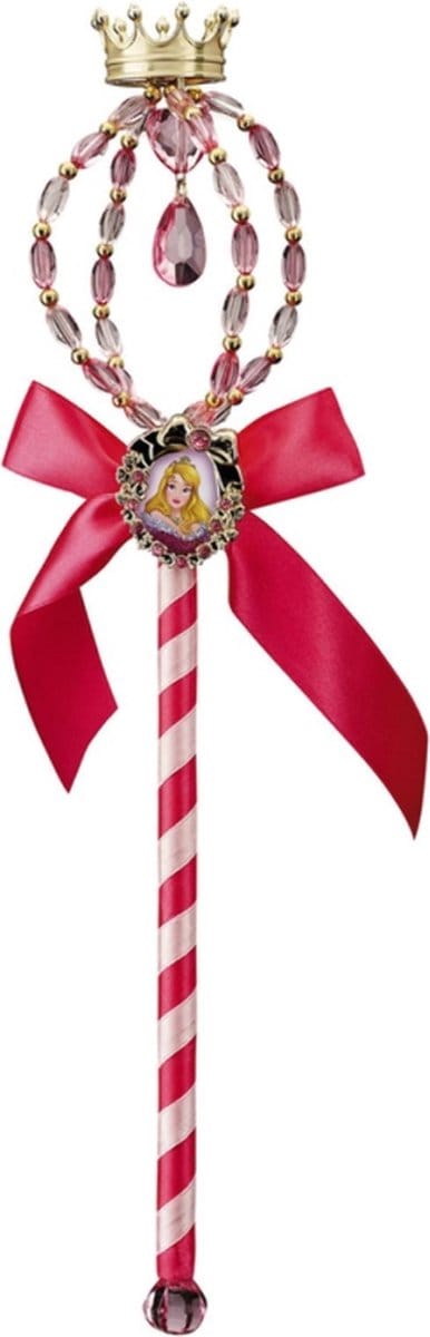 Smiffys - Disney Sleeping Beauty Aurora Wand Kostuum Accessoire Kids - Roze/Rood