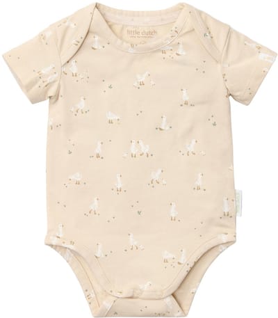 Little Dutch Little Goose Korte Mouw Romper - Maat 44 - Beige