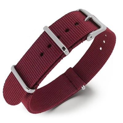 NATO Horlogeband G10 Military Nylon Strap - Bordeauxrood 18mm