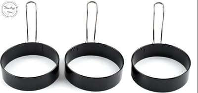 Ei vorm - Eier bakvorm - Eieren bakken - RVS - Perfect rond eitje - Bakvorm - Rond -3 stuks