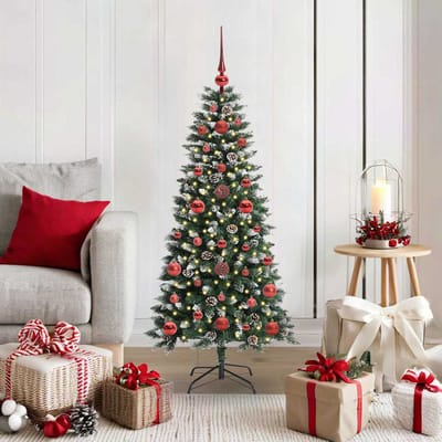 vidaXL - Kunstkerstboom - Groen - 120 - cm - PVC - en - Plastic - en - Staal