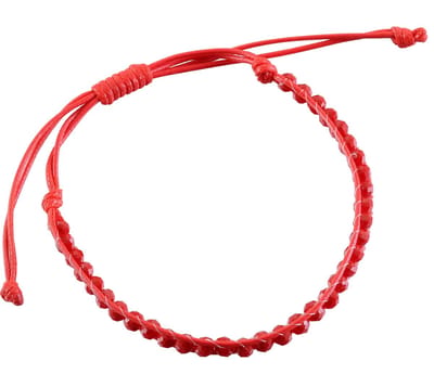 Behave - armbandje met glaskralen - rood - minimal zomerstijl