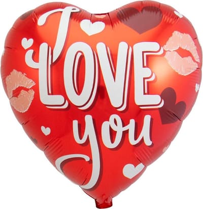 Folat - Folieballon I Love You Rood 45 cm - Valentijnsdag versiering - Valentijnsdag cadeau - valentijnsdag