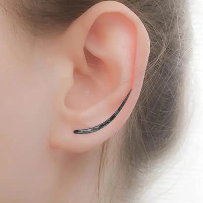 Huitan Minimalistische Haakoorbellen voor Vrouwen Kleur/Goudkleur/Zwart Geplateerd Eenvoudige Stijlvolle Meisjes Oorbellen Statement Sieraden brown