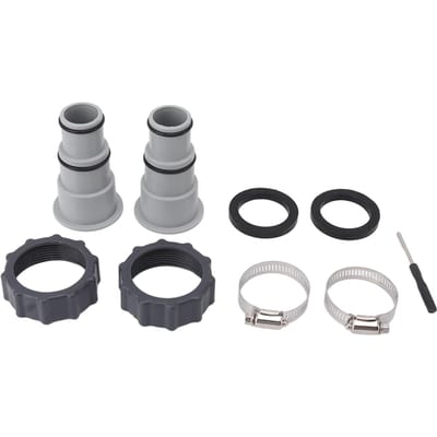 2PCS Pool Hose Adapter with Collar Replacement Threaded Connection Pump Hose Adapter for Intex Fit