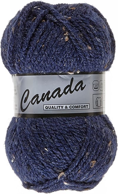 Lammy Canada - Midden Blauw Tweed 460 - Haakgaren - Breigaren - Wol - Acryl - Naald 4-5 - 50 Gram - 85 Meter