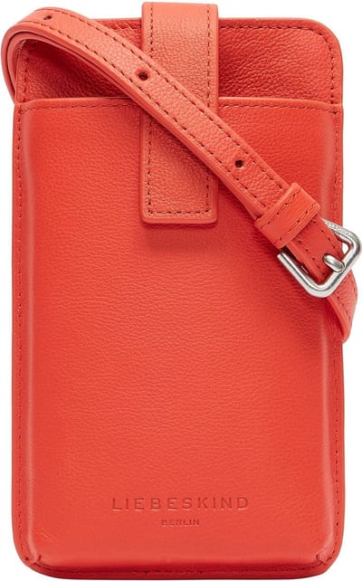 LIEBESKIND BERLIN Leren Telefoontasje Schoudertas Harris Mobile Pouch Poppy Rood